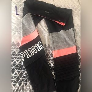 Pink Victoria’s Secret mesh leggings